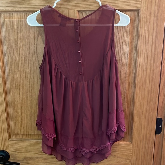 It’s Pink brand crocheted front and trim sleeveless dress top. - Picture 5 of 5